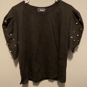 Pearl Puffed Sleeve Shirt